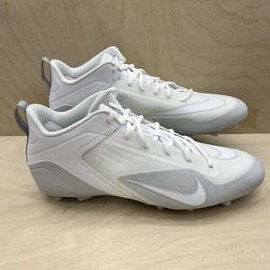 Nike Alpha Huarache 8 Varsity White Lacrosse Cleats CZ6558-110 Men's Size 12.5